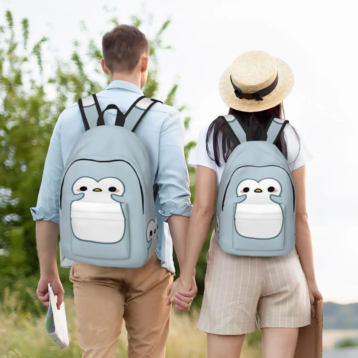 Kawaii Penguin Mochila Dos Desenhos Animados, Mochila Estudante Animal Bonito, Mochila De Crianças, Saco De Viagem