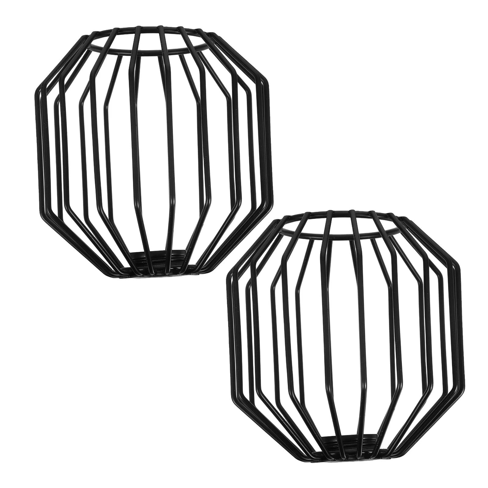 2 szt. Żelazny klosz w kształcie klatki dla ptaków, rustykalny metalowy pokrowiec na lampę, zamiennik do lamp wiszących w stylu industrialnym