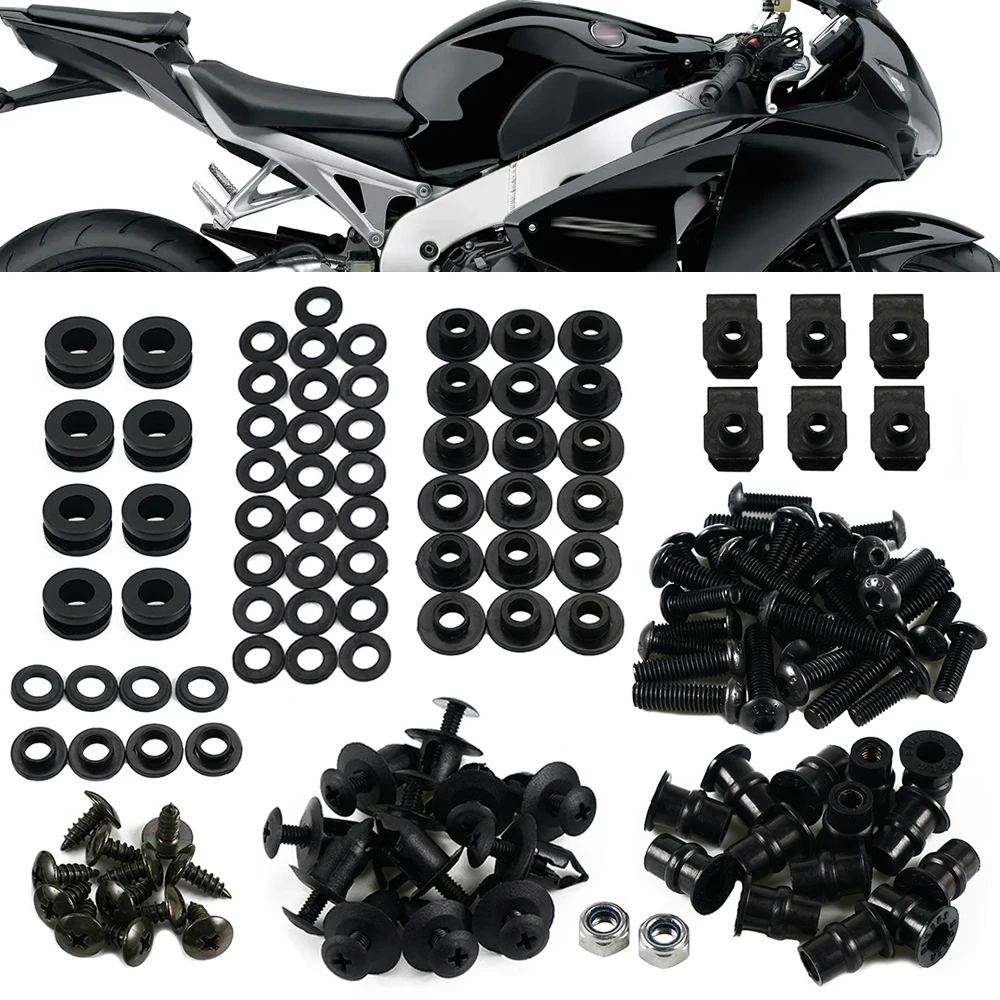 

Motorcycle Complete Full Fairing Bolt Kit for Honda CBR1000RR 2008 2009 2010 2011 CBR1000RR Windscreen Wellnuts Grommets Gasket