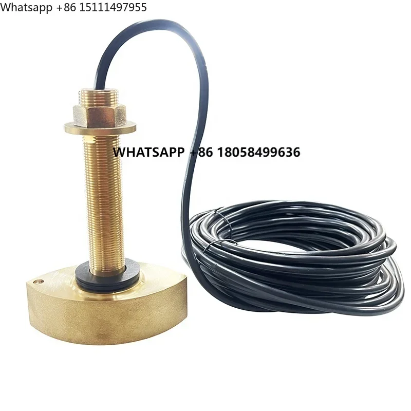 Dual Frequency 600W 50kHz/200kHz Fish Transducer Marine Supplies for Boat Sea Water Temperature Sensor