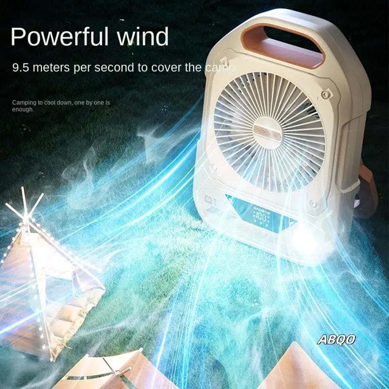 

Portable Outdoor Camping Fan With 10000Mah Battery Ideal For Camping & Desktop Use