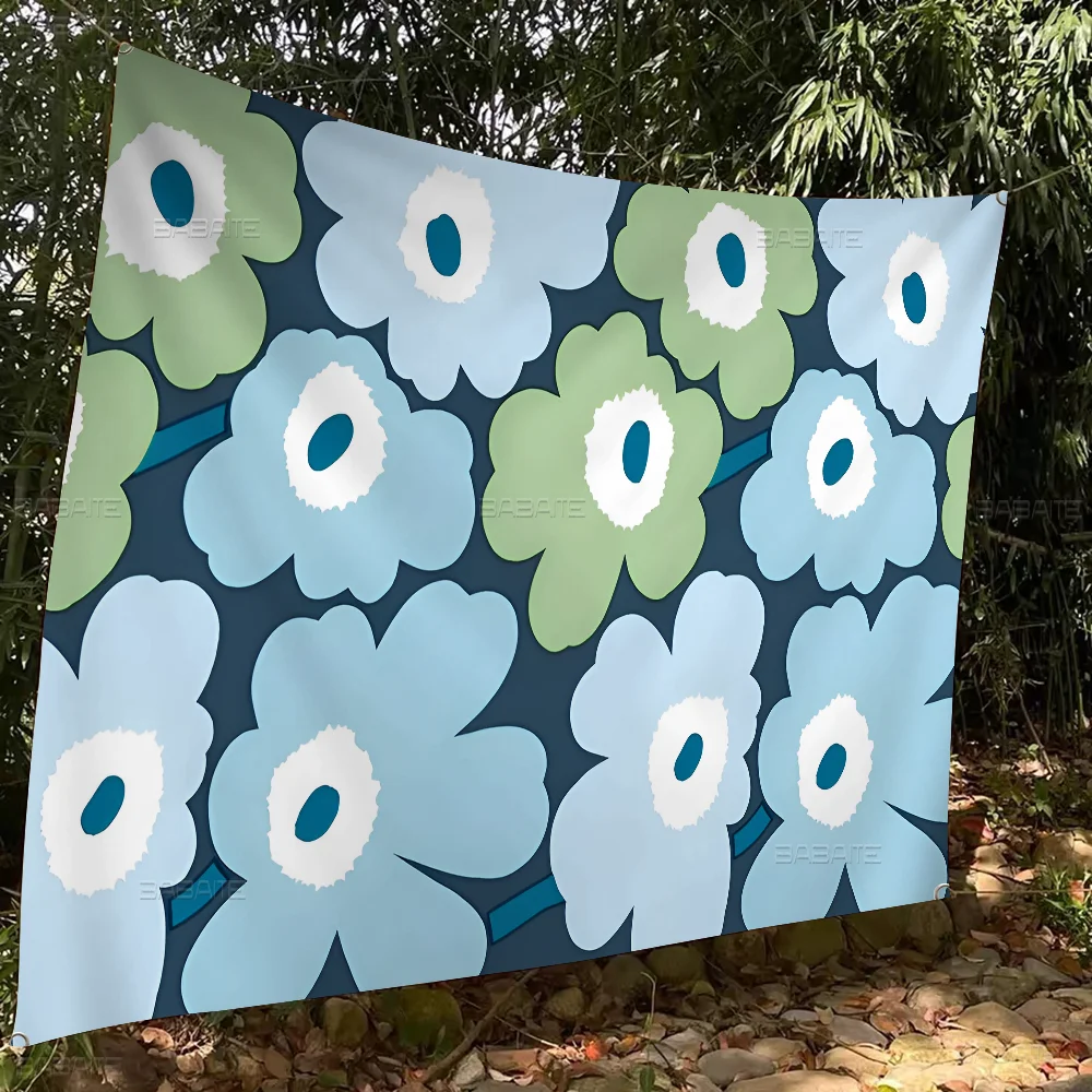 Beautiful Colorful Poppy Flower High End Quality Banner Printing Artistic Atmosphere Style Camping Flag