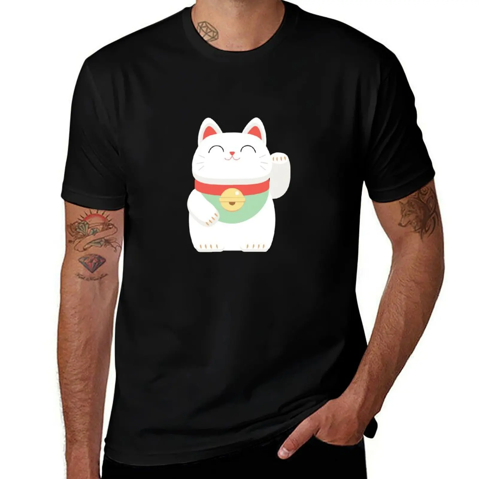 

Japanese Maneki-neko lucky cat T-Shirt cute clothes customizeds Louboutins cute tops shirts graphic tee men