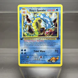 Tarjetas holográficas individuales de Pokémon para gimnasio, poundoom Poliwrath Flash de juego de cartas, regalos de juguetes, 1ª edición