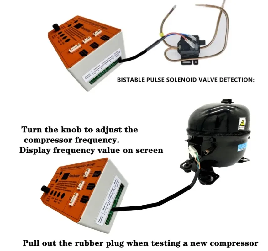 English Version Refrigerator Inverter Board Compressor Solenoid Valve Fan Air Door Electric Valve Tester Fault Tool Accessories