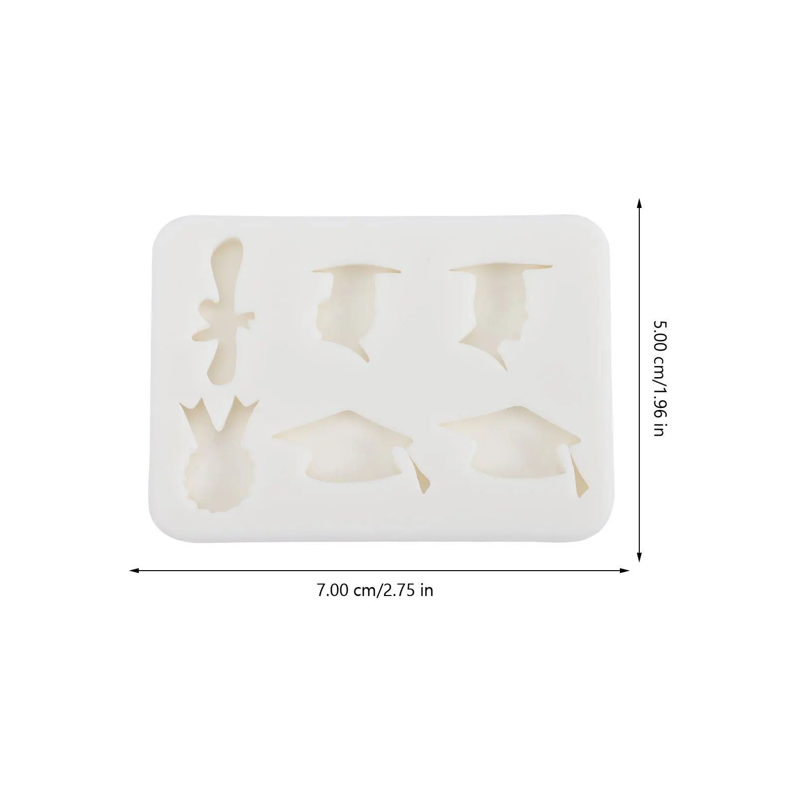 

2pcs Graduation Silicone Molds For Chocolate Fondant Candy Diy Hanging Charm Mold Non-Stick Craft Grad Cap Mould Dessert Casting