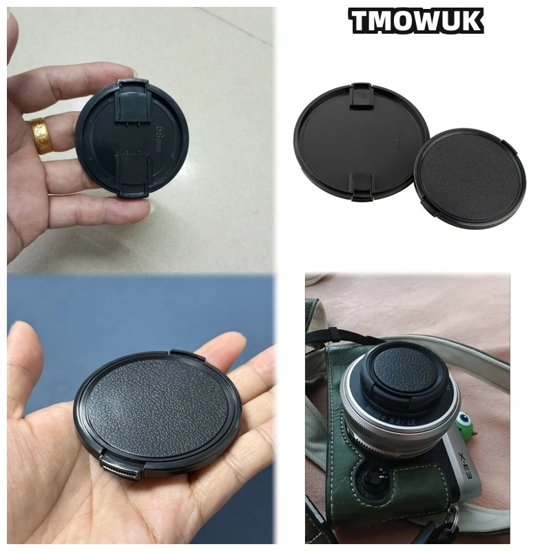 

For FUJIFILM X-T100 X-Pro2 X-A5 X-H2 X-M6 X-E3 X-T70 X-T4 X-T30 X-T1 Camera Lens Cap Protective Cover Center Pinch Snap-on 49mm