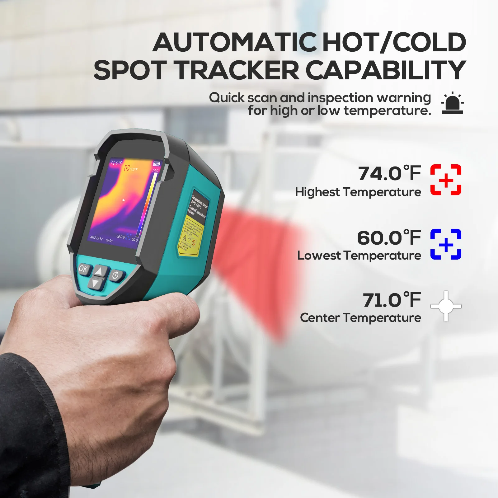 Mileseey TR120E Thermal Camera 120*90 Pix,Handheld Thermal Imager With Software,for Pipe Heating Leak PCB Circuit&Car Inspect