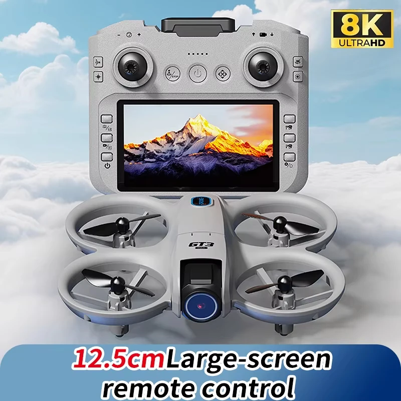 Double caméra 2025 nouveau GT3 MAX Mini 8K HD RC moteur sans balais pliable Drone GPS LED évitement d'obstacles RC quadrirotor UAV jouet cadeau