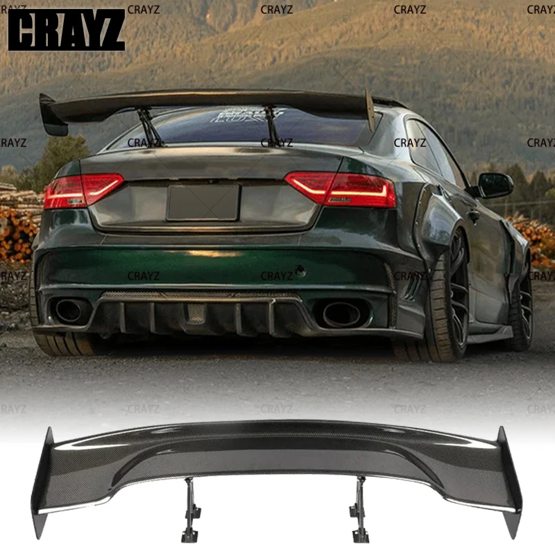 For Audi 2009-2016 A5 S5 B8 B8.5 8TA 8T3 2-4 Door Coupe Sportback GT Style Black Material Rear Spoiler Trunk Wing Car Spoiler
