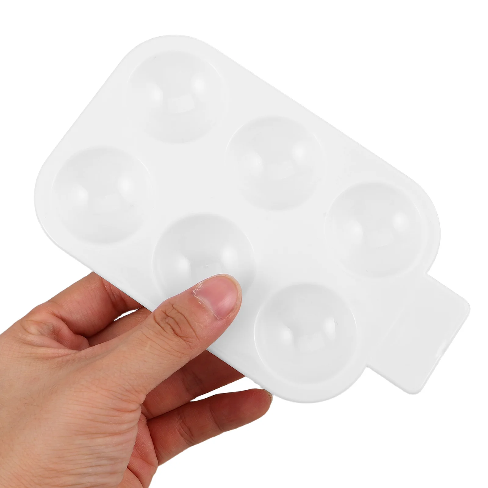 

15Pcs White Plastic Paint Pallets 6-Well Rectangular Artist Palette for Mixing Gouache Oil Watercolor Efficient Color