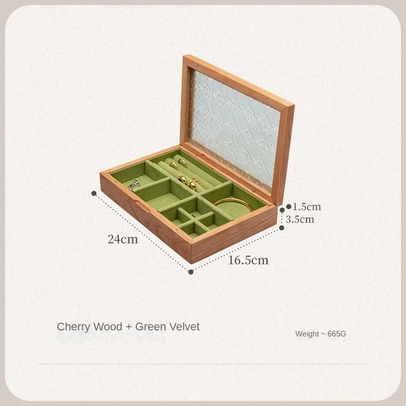 صندوق تخزين مجوهرات مصنوع يدويًا من الخشب المصمت ، صندوق تخزين أقراط وقلادات ، صندوق جوز أسود ، راقي راقي ، جديد ، #6