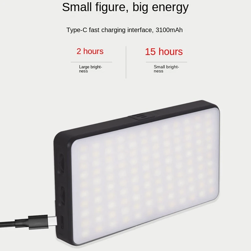 RGB ไฟพกพาแบบพกพาติดตั้งง่ายกล้อง SLR กล้อง Vlog