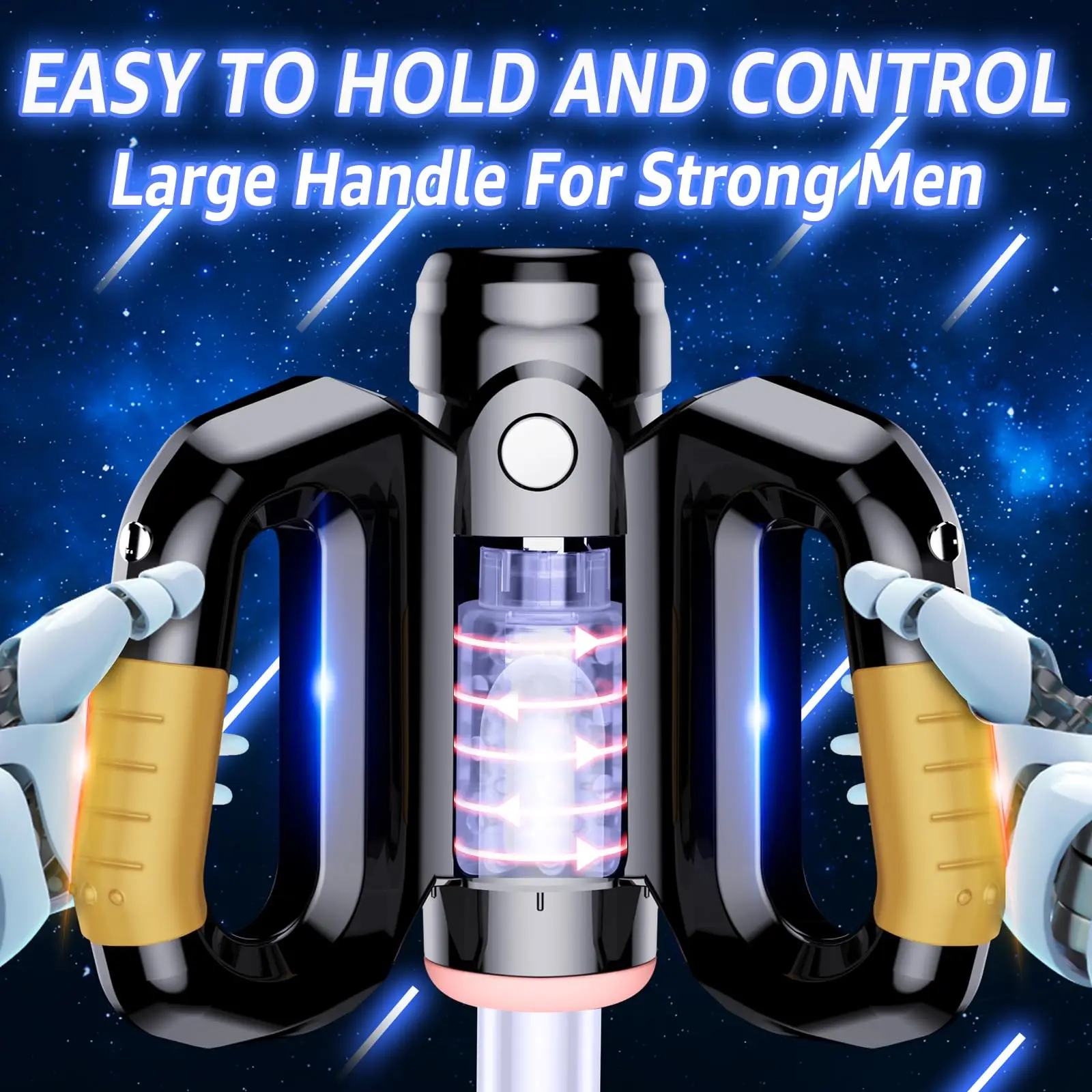 Automatic Gamepad Male Masturbators with 10 Thrusting & Rotating Sex Toys for Men with Cell Phone holder Magnetic Attachment 18+