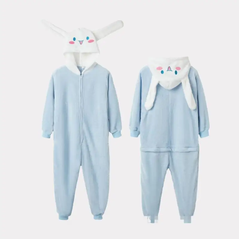 

Kuromi Autumn and Winter Children's Cartoon Sweet Pajamas Sanrio Kawaii Anime Fashionable Home Clothes Thickened Warm Jumpsuit