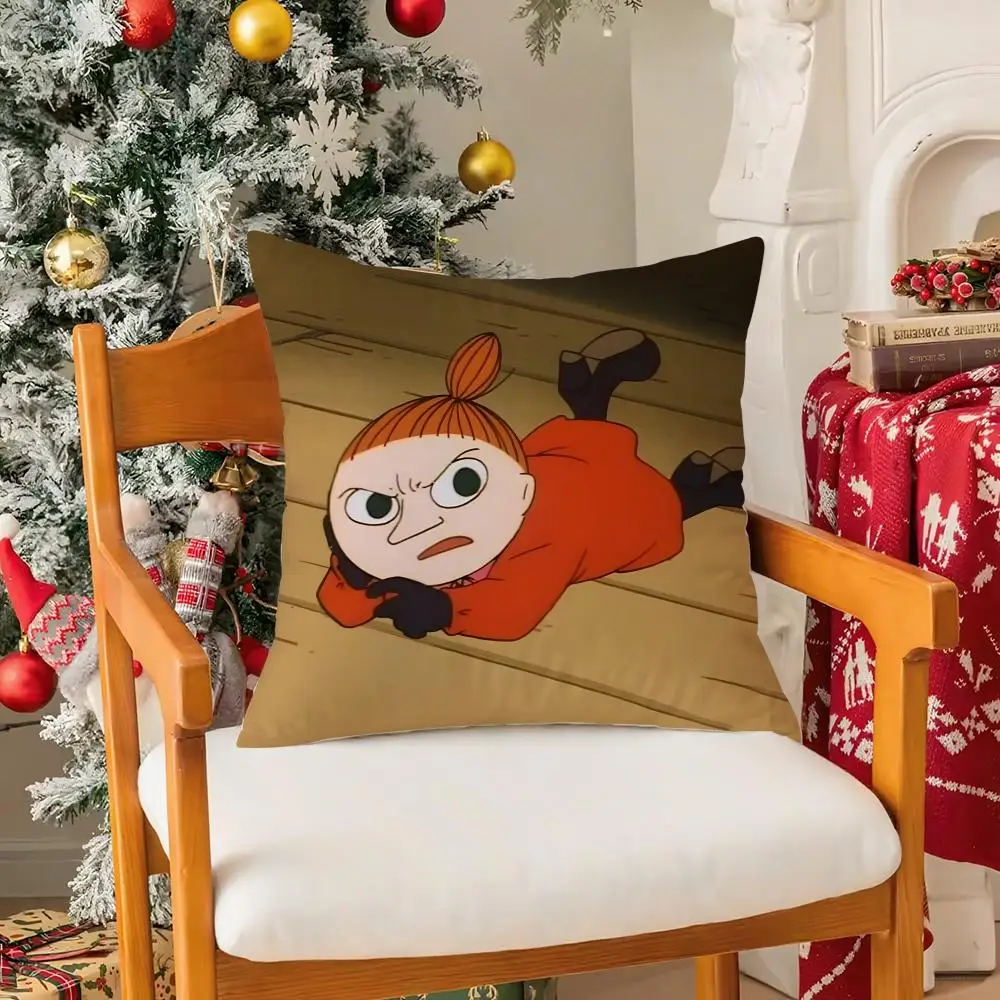 L-Little My CARTOON Pillow Case Silky Elegant Comfort Sofa Bed Invisible Zipper