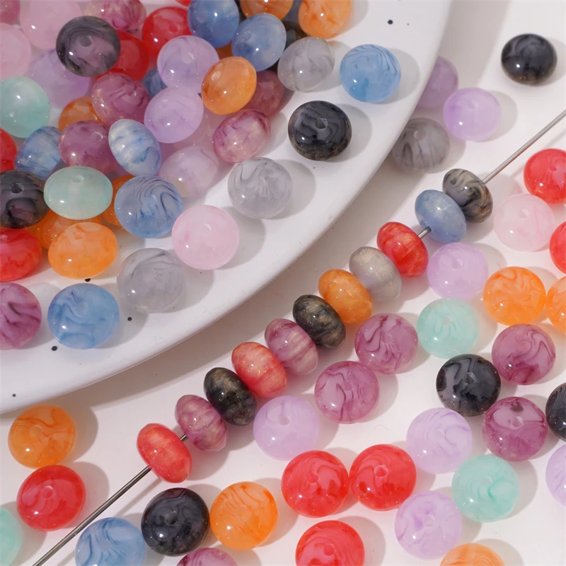 10/30Pcs 10x6mm Colorful Abacus Shape Beads Wheel Beads For DIY Jewelry Making Handmade Bracelets Necklace Earring Accessories