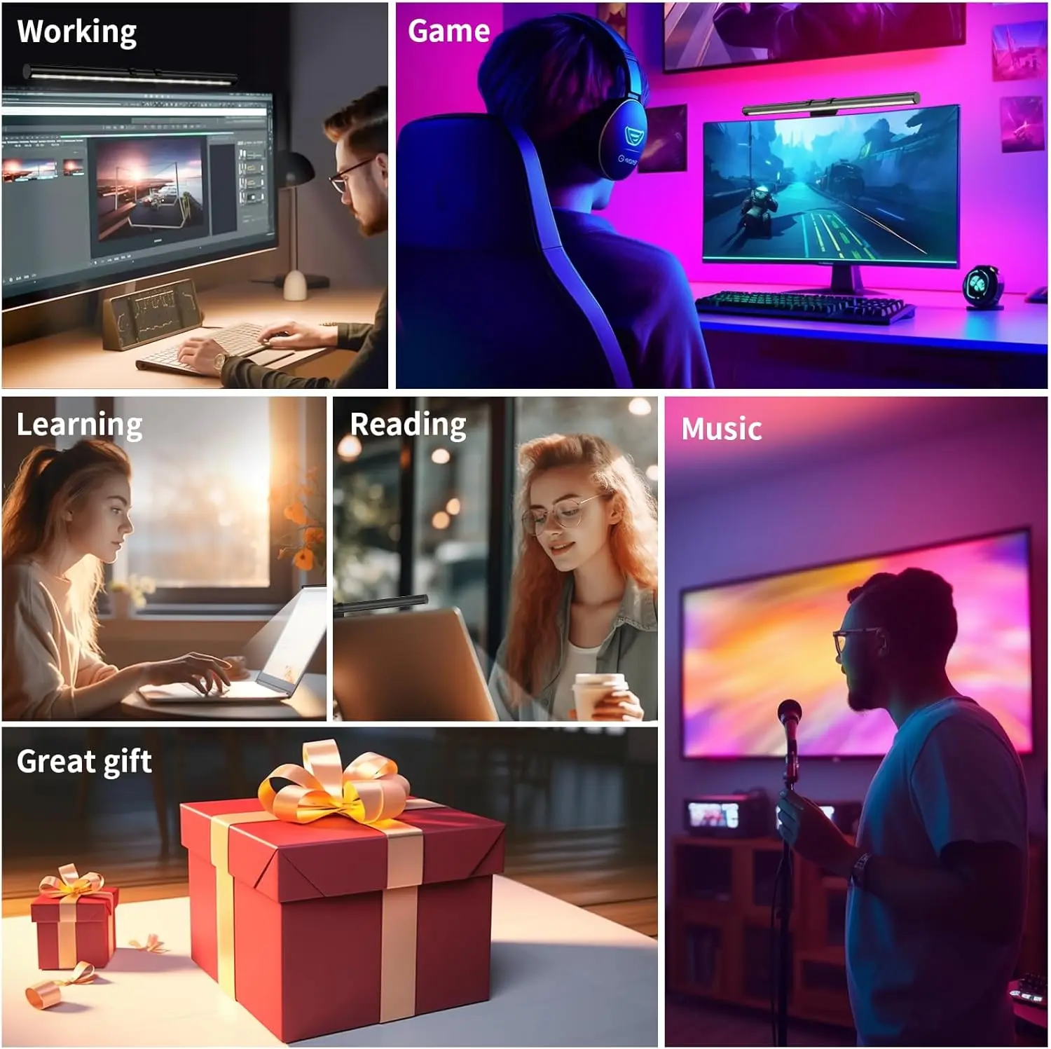 Monitor Light Bar, Computer Screen Lamp Bar With Touch Control, No Screen Glare Dimmable E-Reading Led Usb Powered Desk Lamp