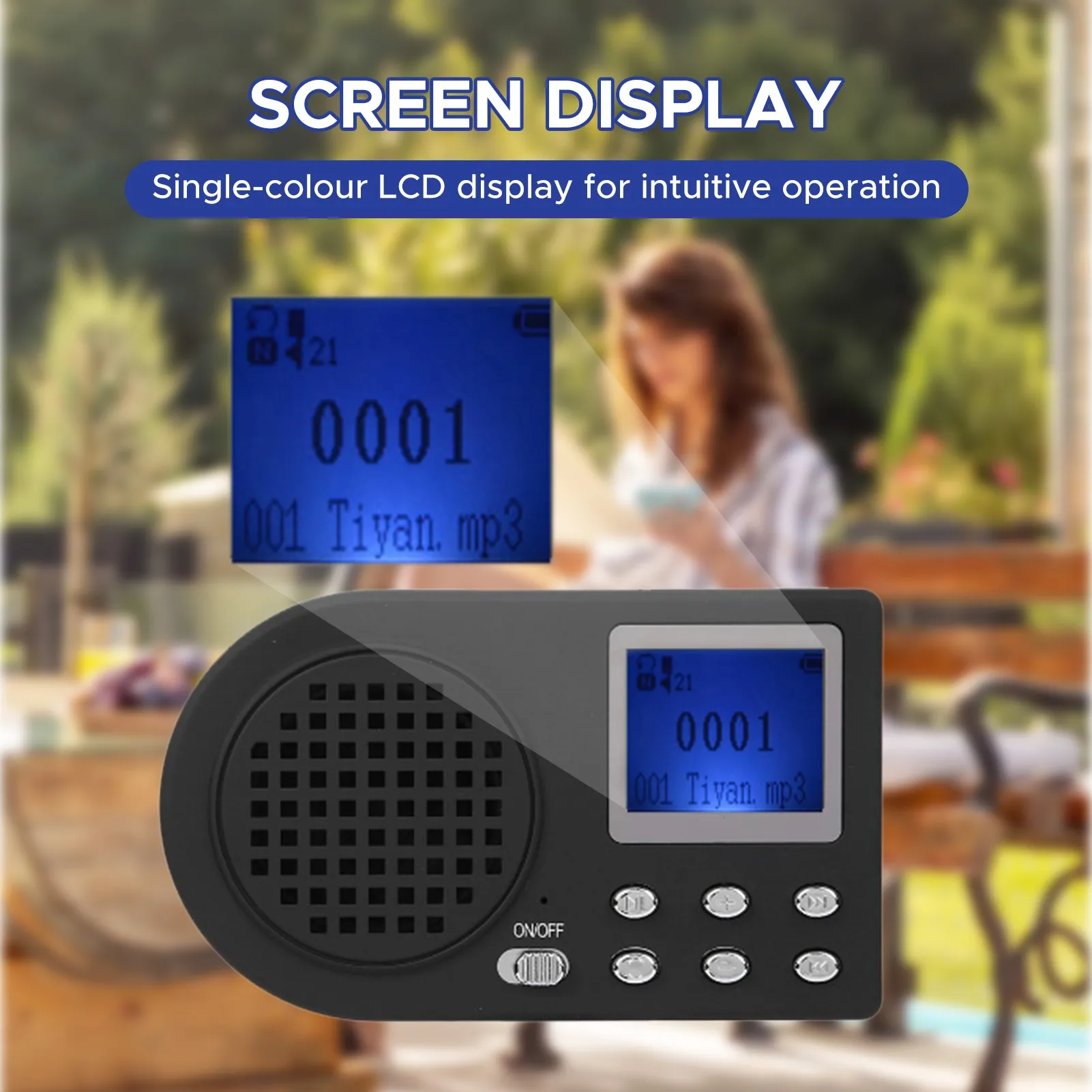 New Outdoor Digital MP3 Player Farm Sound Electronic Device with Loudspeaker Caller Amplifier / Remote Control（Optional）