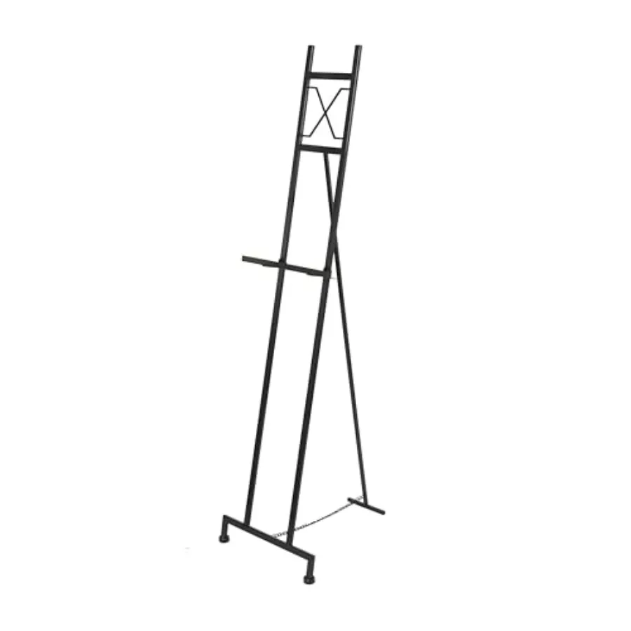 

Metal Display Easel Tall Adjustable Floor 3 Tier Floor Standing Easel Display Stand 16" x 19" x 57" Black