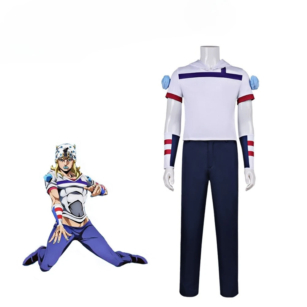 

Bizarre Adventure Steel Ball Run Cosplay Costumes Anime Character Halloween Masquerade Performance Clothing for Adults Men