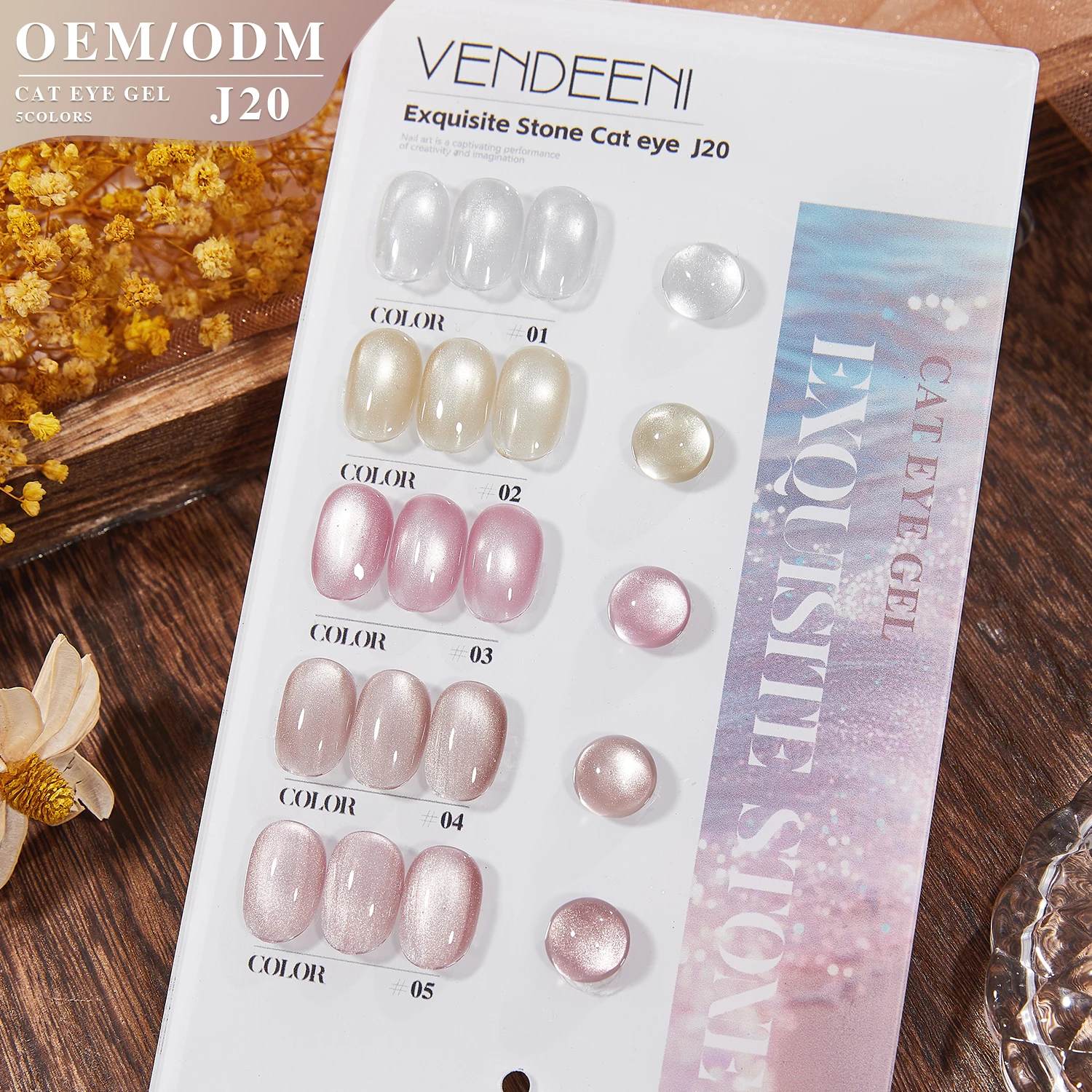 

Vendeeni Exquisite Stone Cat Eye Gel Polish TPO FREE lash Cat Eye Gel Nail Polish ODM/OEM Private Brand Custom Nail Supplier