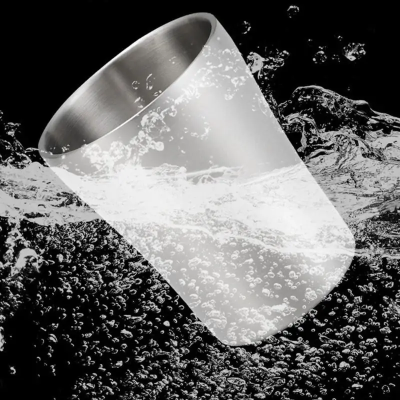 

G6KF Elegant 304Stainless Steel Drinking Cups Drinkwares Metal Cup for Water Milk