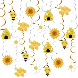 PVC Spiral Hanging Card SWEET BEE Bee Themed Party Sunflower Honey Birthday Scene Layout