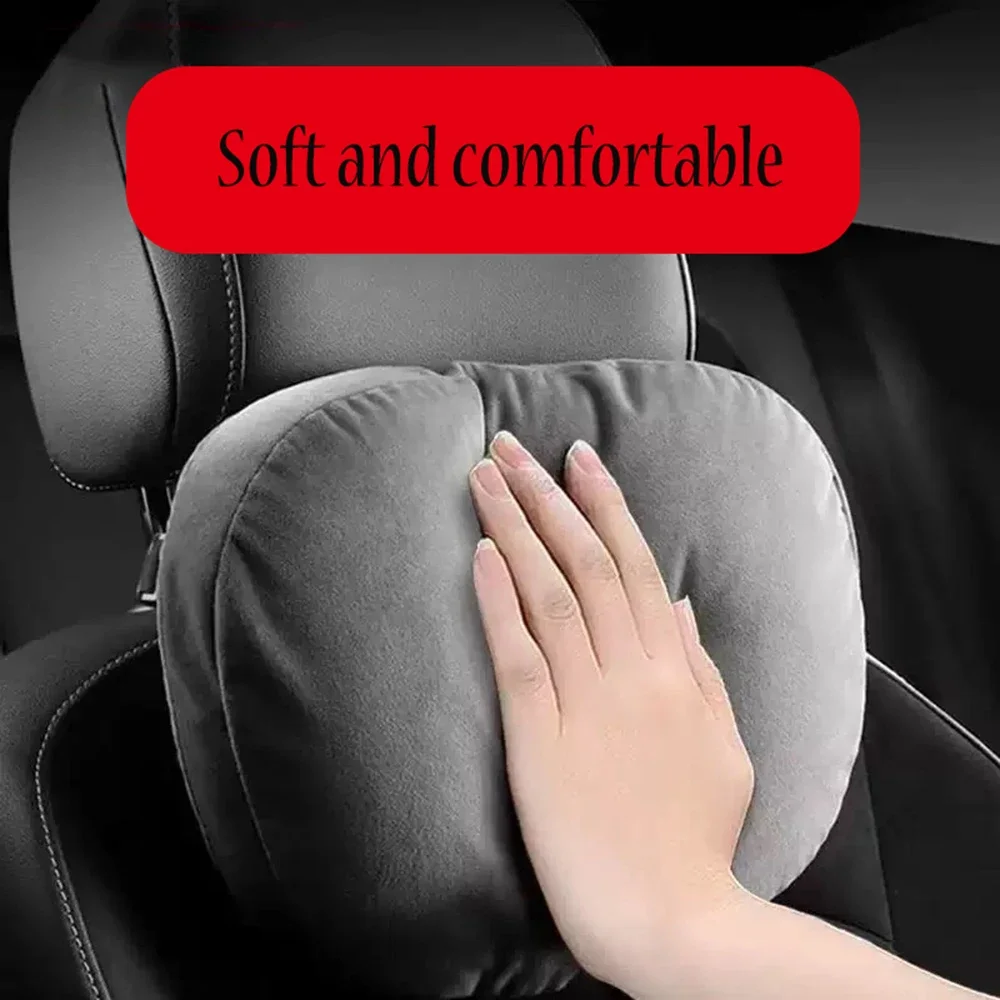 High-Grade Suede Car Headrest Neck Support Seat Soft Neck Pillow for Xpeng P7 G3 i G9 P5 X2 N5 Xiaopeng F30 H93 Beta
