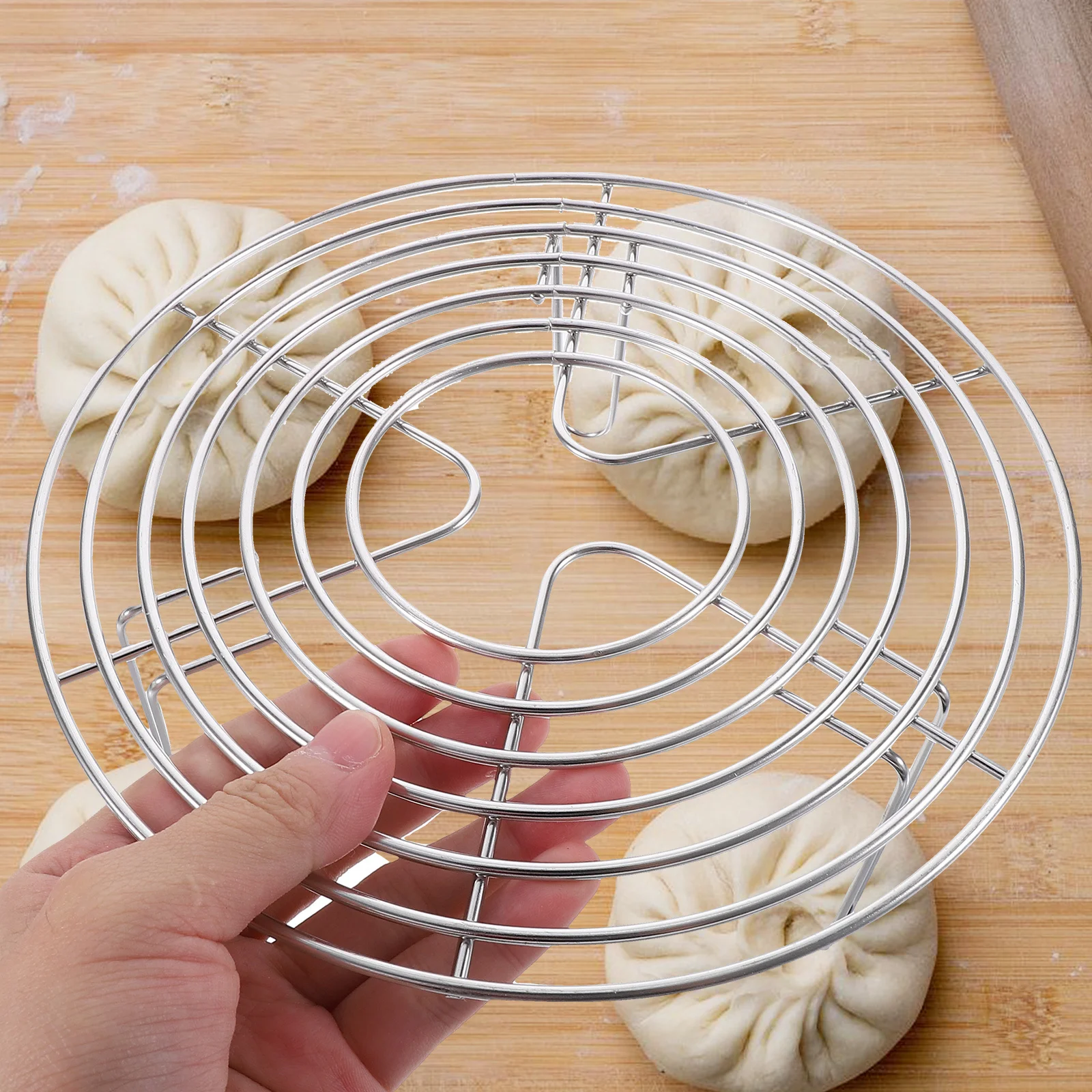 حامل بخار من الفولاذ المقاوم للصدأ، حامل بخار للخبز متعدد الأغراض للاستخدام في المطبخ والتبخير والتبريد #4