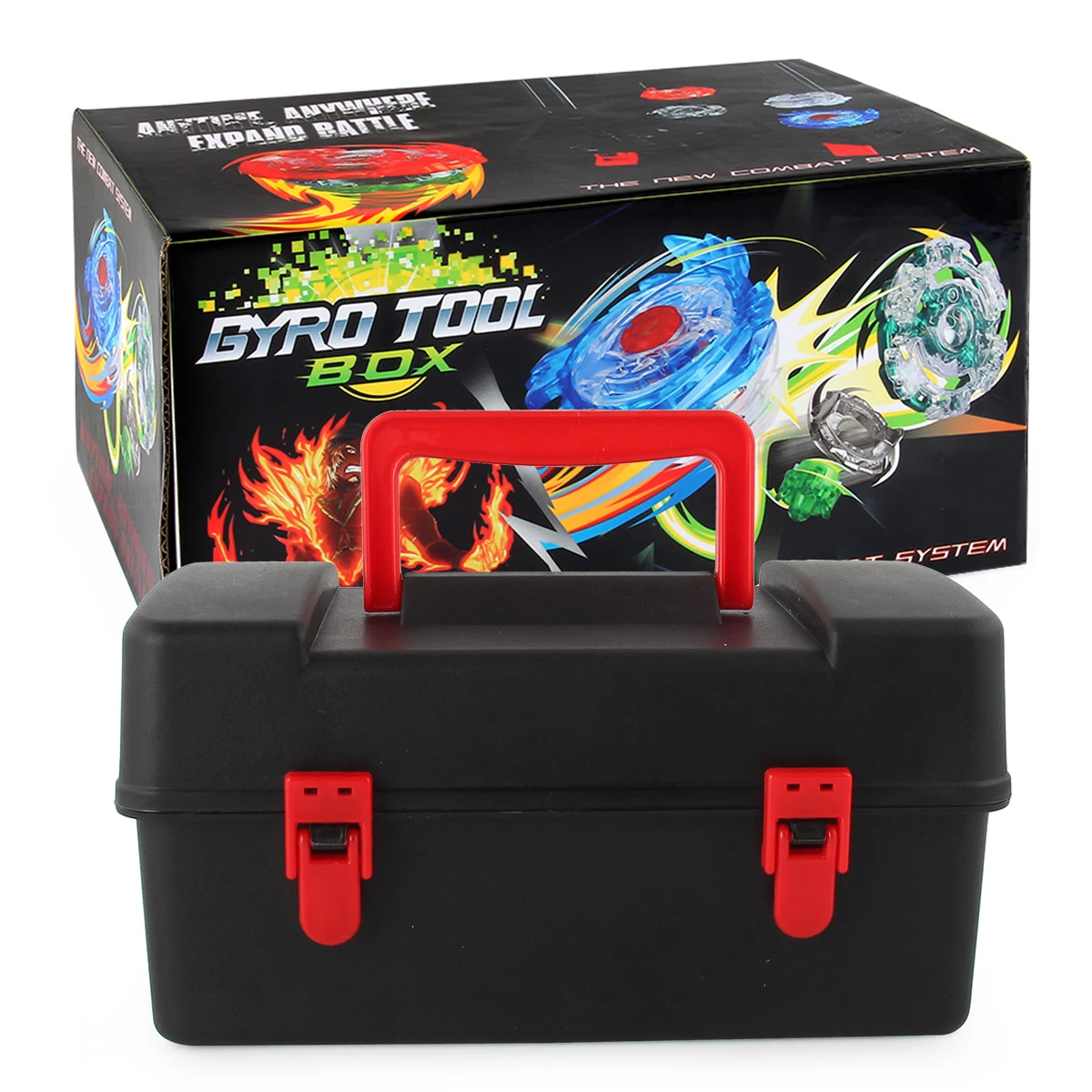 Burst Bey Kit Gyro Spinning Toy Battle Tops met draagraketten Set Organiseer Box Kerstcadeau