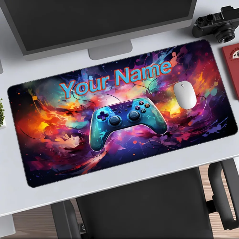 [2D Flat] 1pc Custom Personalized Color Splash Game Controller Mouse Pad Custom Name Multi Sizes Gaming Mouse Pad