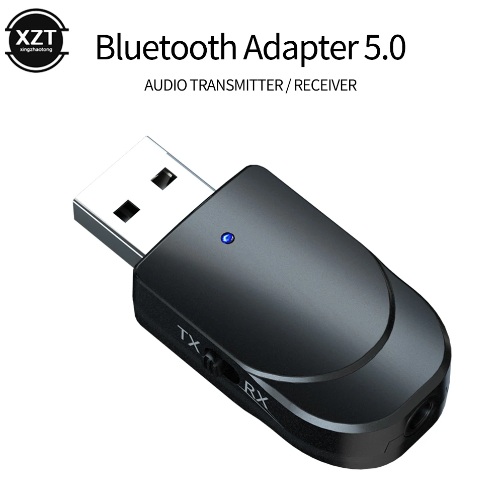 KN330 Bluetooth 5.0 Transmitter Receiver Two-in-one USB Computer TV Adapter Car Dual Output High Quality