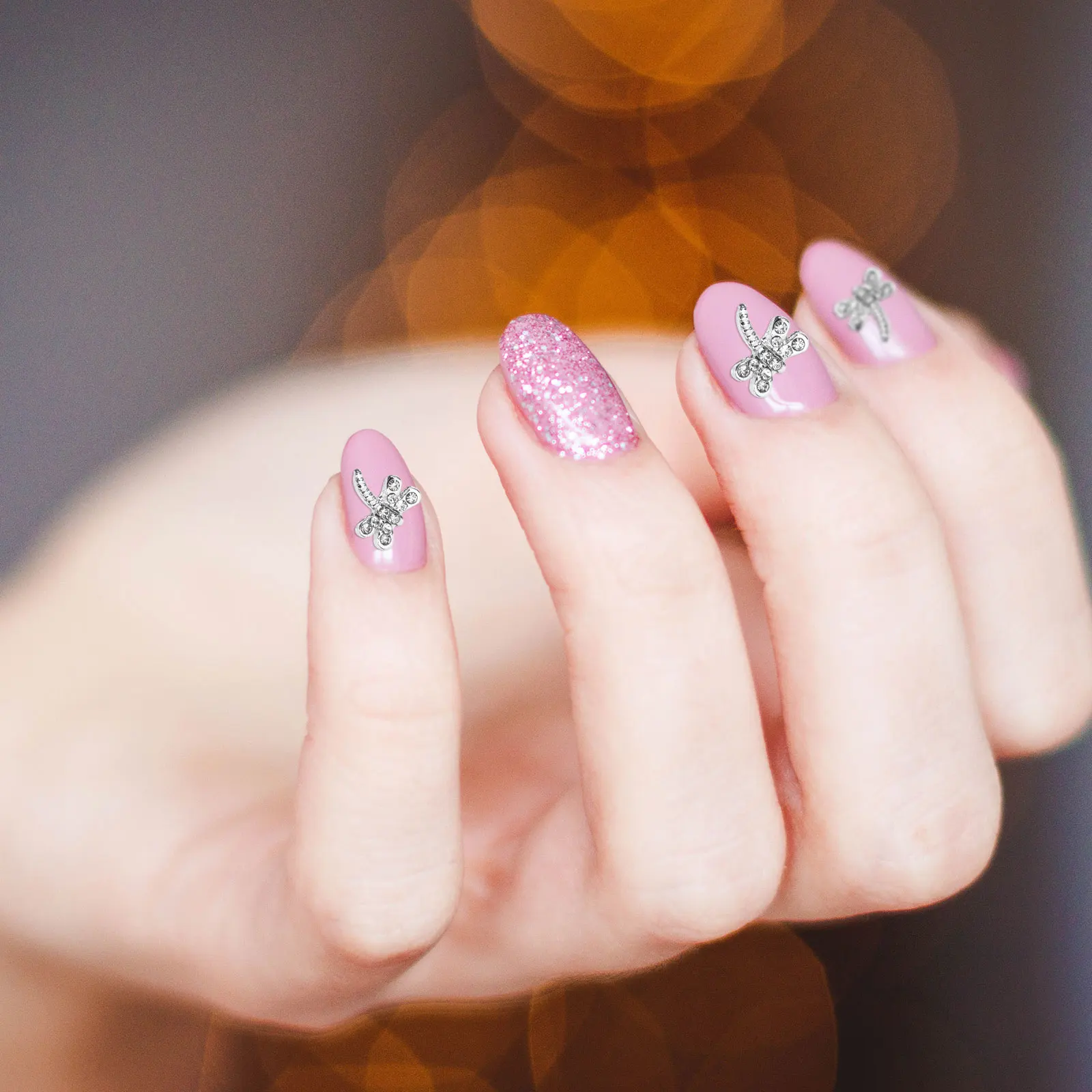 

20Pcs Bling Nail Charms Exquisite Detail Alloy Material DIY Decorations for Home and Salon Nail Art Gold Tooth Gem