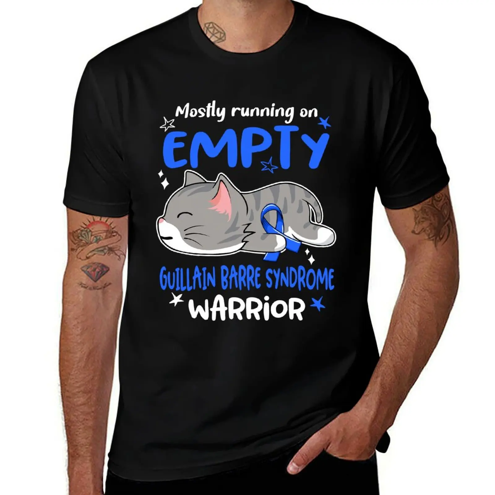 Guillain Barre Syndrome Awareness, Mostly Running on Guillain Barre Syndrome Warrior T-Shirt blacks T-shirts for men cotton