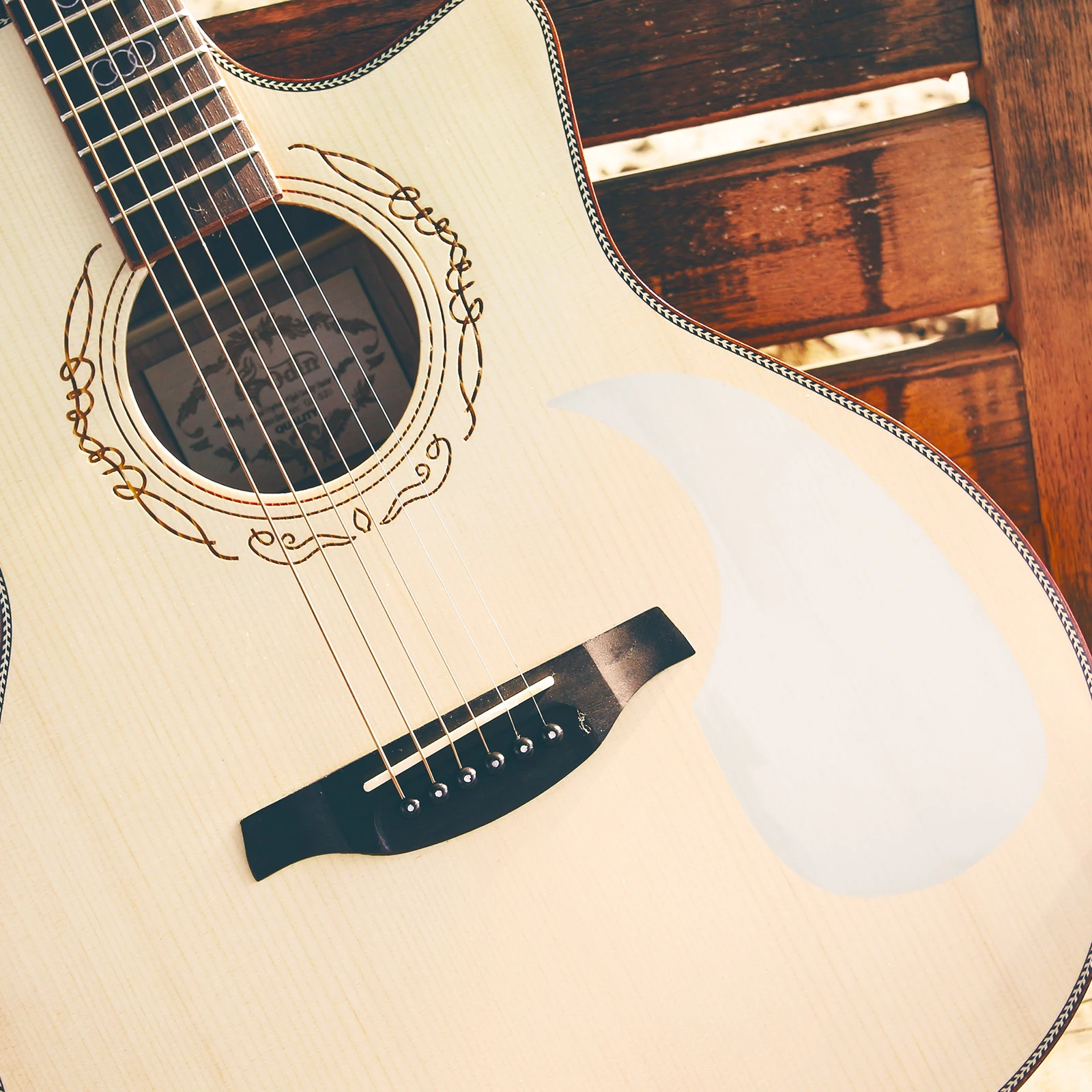 

Transparent Acoustic Guitar Pickguard 40 41 Inch Folk Guitar Scratch Protection Self Adhesive Easy Apply No Residue Musical