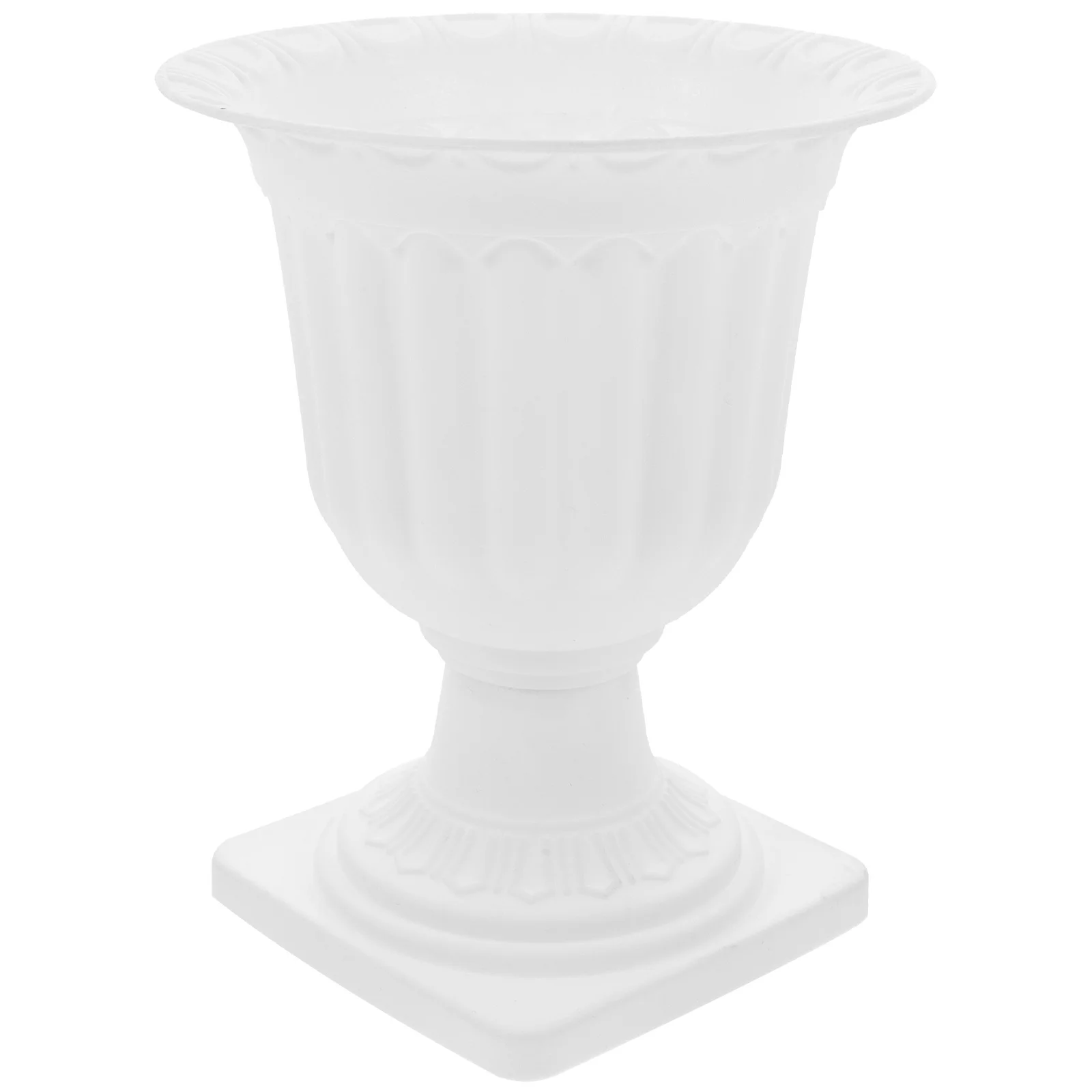 Vaso de flores decorativo de plástico estilo romano, tamanho pequeno, para porta frontal, varanda, jardim, áreas internas e externas, suculentas, casamento