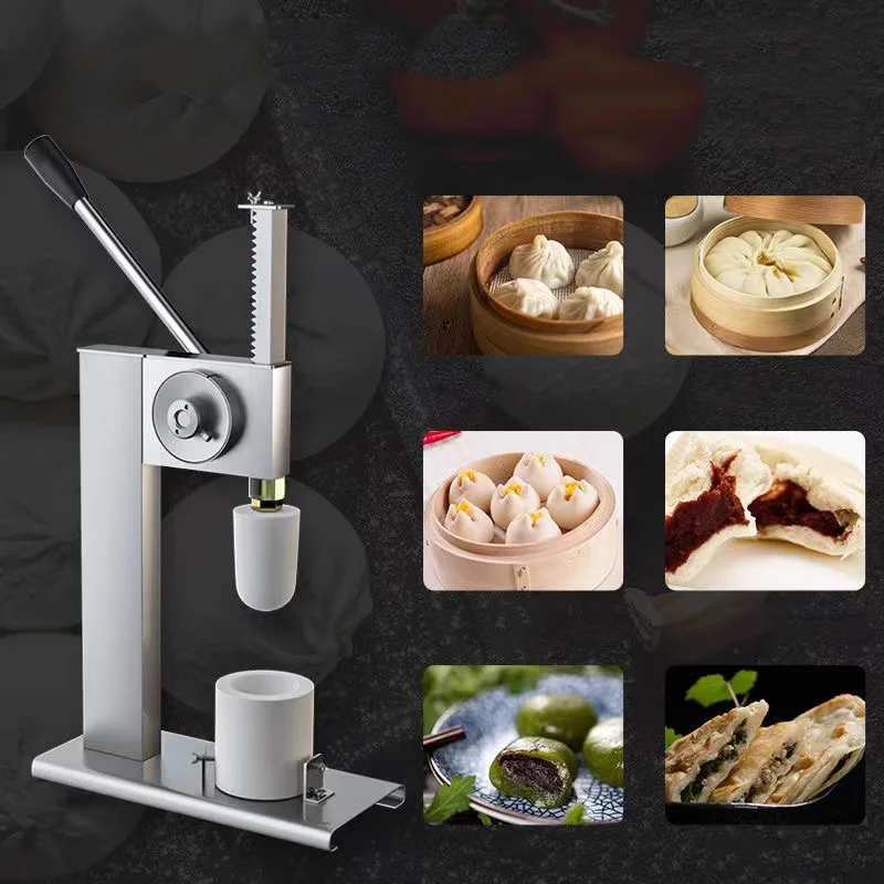Hand Operated Stainless Steel Steamed Stuffed Bun Maker Machine Manual Baozi Machine Momo Making Machine Bun Forming Machine