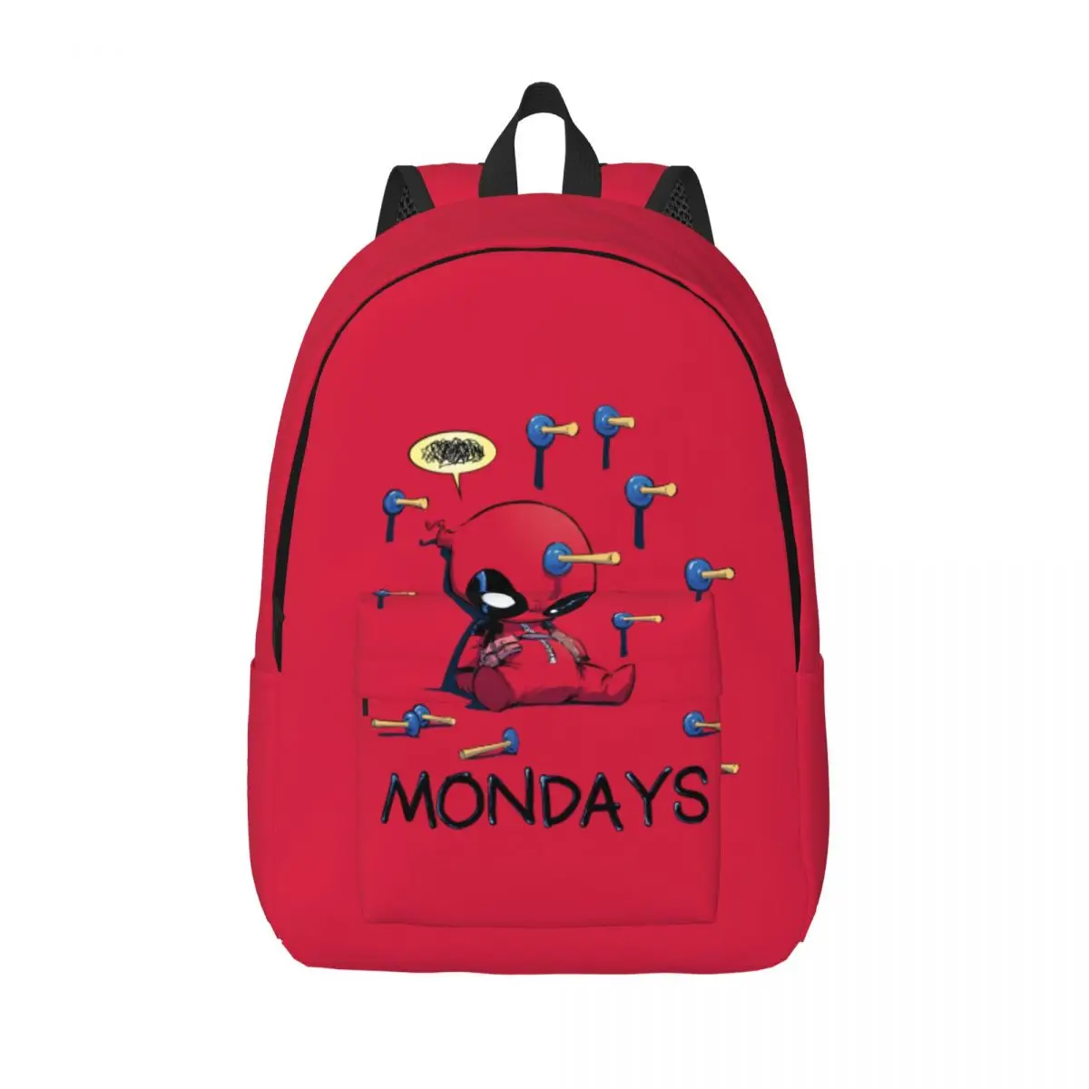 

Заказные холщовые рюкзаки Дэдпул I Hate Mondays для мужчин и женщин, водонепроницаемая школьная сумка для колледжа, сумки для книг с принтом