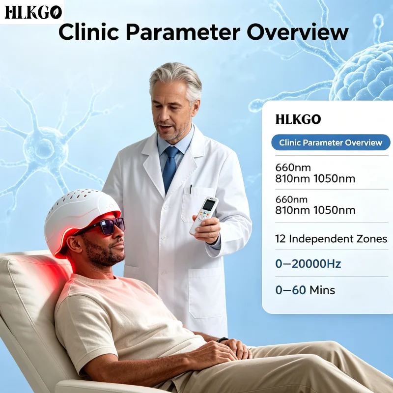 High Power 1070nm PBM Helmet Medical Grade Near Infrared Brain Wave Therapy for Parkinson Alzheimer's Dementia