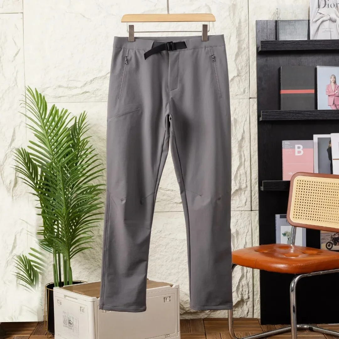 Outdoor Men's Lightweight Windproof Waterproof Softell Casual Pants New Autumn Faionable Straight Leg Polyester Fiber