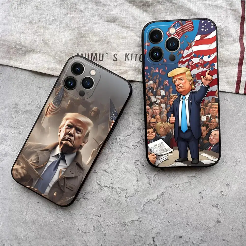 Donald Trump Phone Case for iphone 16 15 14 13 Mini 11 12 Pro Max Xr X Xs 7 8 Plus Shockproof Back Cover