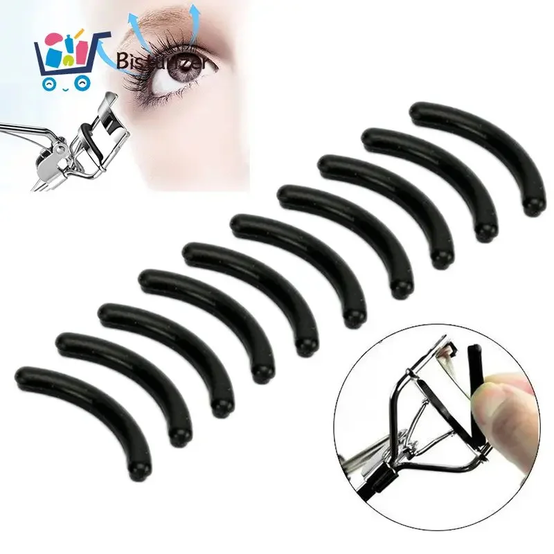 Female Eyelash Curler Replacement Pads Rubber Eyelash Clamp High Elastic Clip Pads Black Antibacterial Curling Mats Makeup