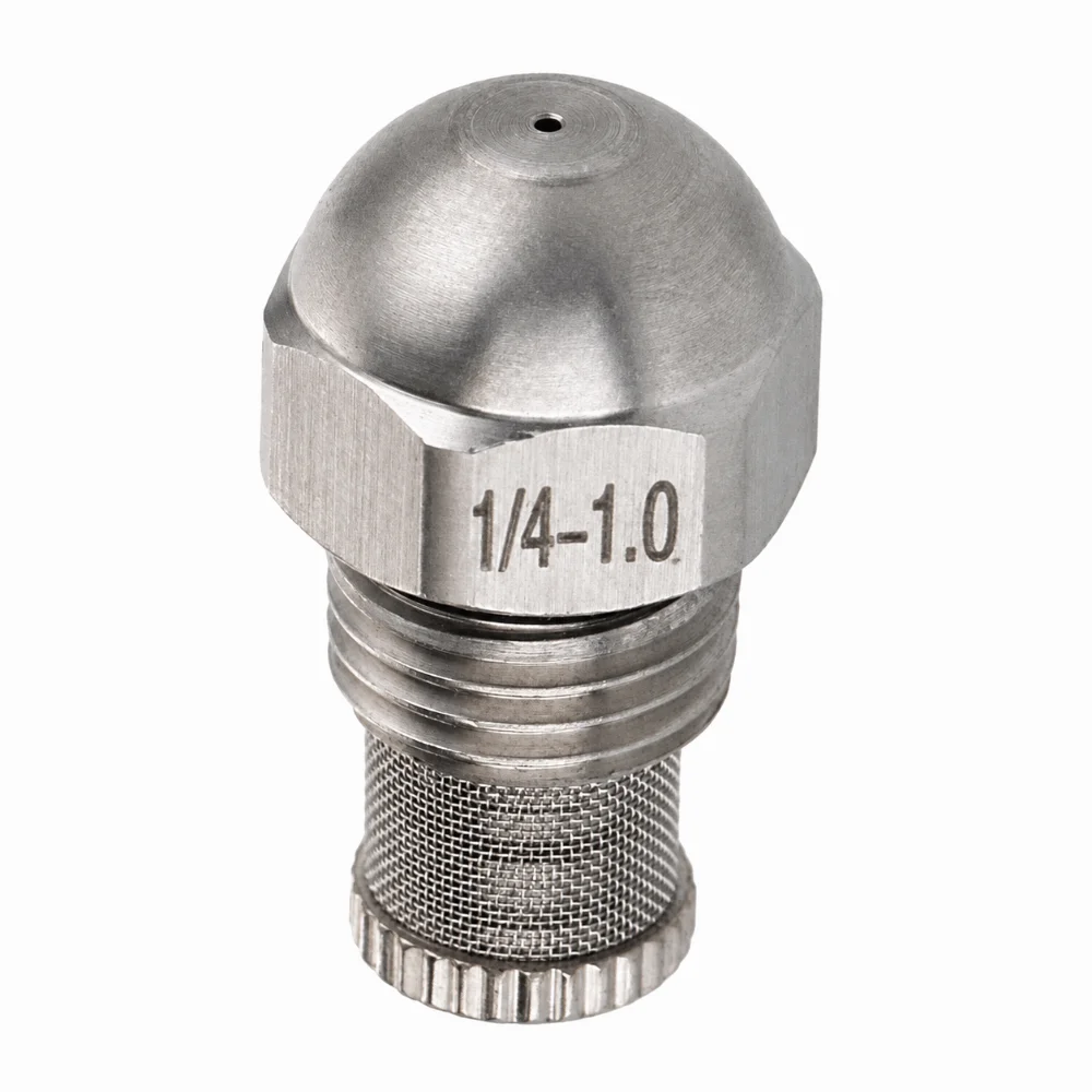 2PCS 304 Stainless Steel Misting Nozzle 1/4 BSPT 1.5mm Orifice Garden Misting Nozzle Silver Atomizing Spray Tip Plant Watering