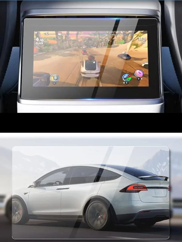 Proteggi schermo in vetro temperato per Tesla Model S Model X 2022 2023 protezione HD Touchscreen posteriore da 8 pollici