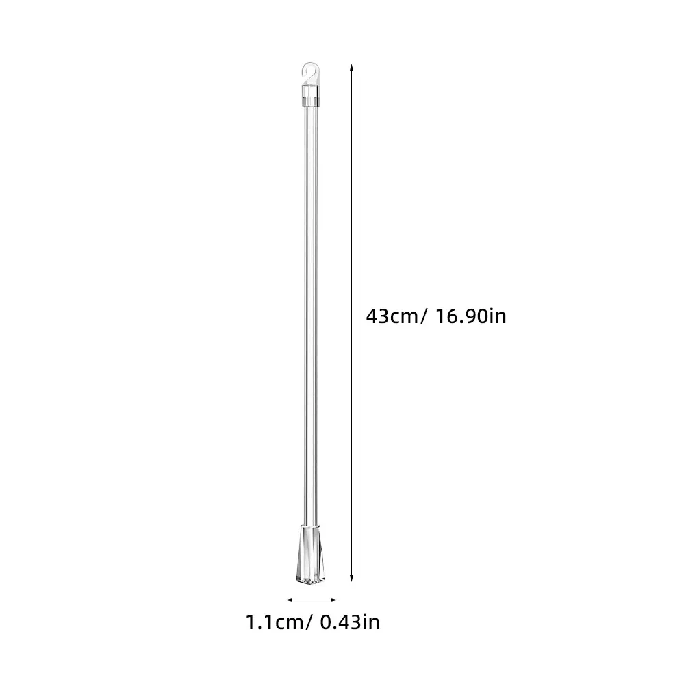 2Pcs Drapery Pull Rod Wand Curtain Stick Replacement for Blinds and Curtains Sturdy PP Material Smooth Operation Sleek
