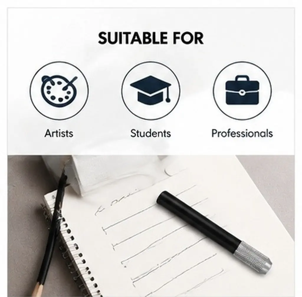 4Pcs Reliable Pencil Extender for Artists Students Drawing Writing Sketching Colored Wooden Pencils School Office Supplies