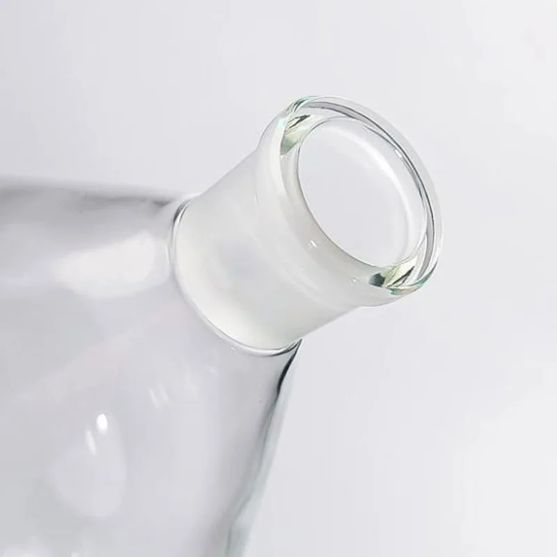 Szklana kolba stożkowa z łączeniem szlifowanym, standardowy kaliber, butelka trójkątna, miarka, sprzęt laboratoryjny do eksperymentów naukowych. — zdjęcie produktu 6