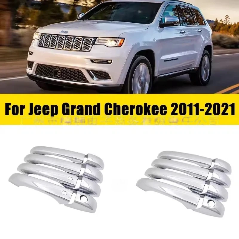 

Suitable for 11-21 Models Jeep Grand Cherokee WK2 Chrome Handle Cover Door Handle Decorative Sticker