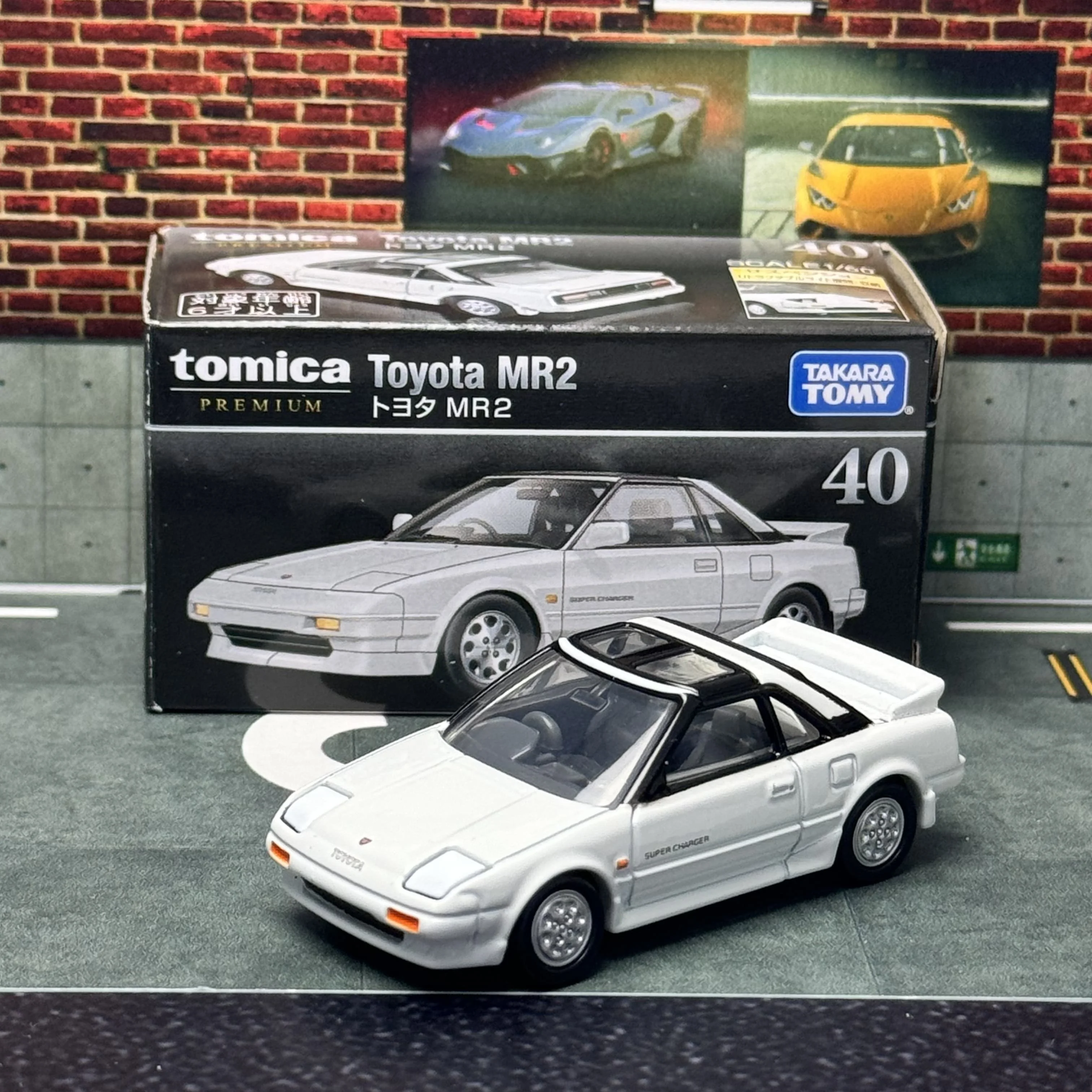 Takara Tomy Tomica Premium 40 Toyota MR2 fundición aleación estática coche vehículo Diecast Metal modo colección exhibición niño juguete para regalo